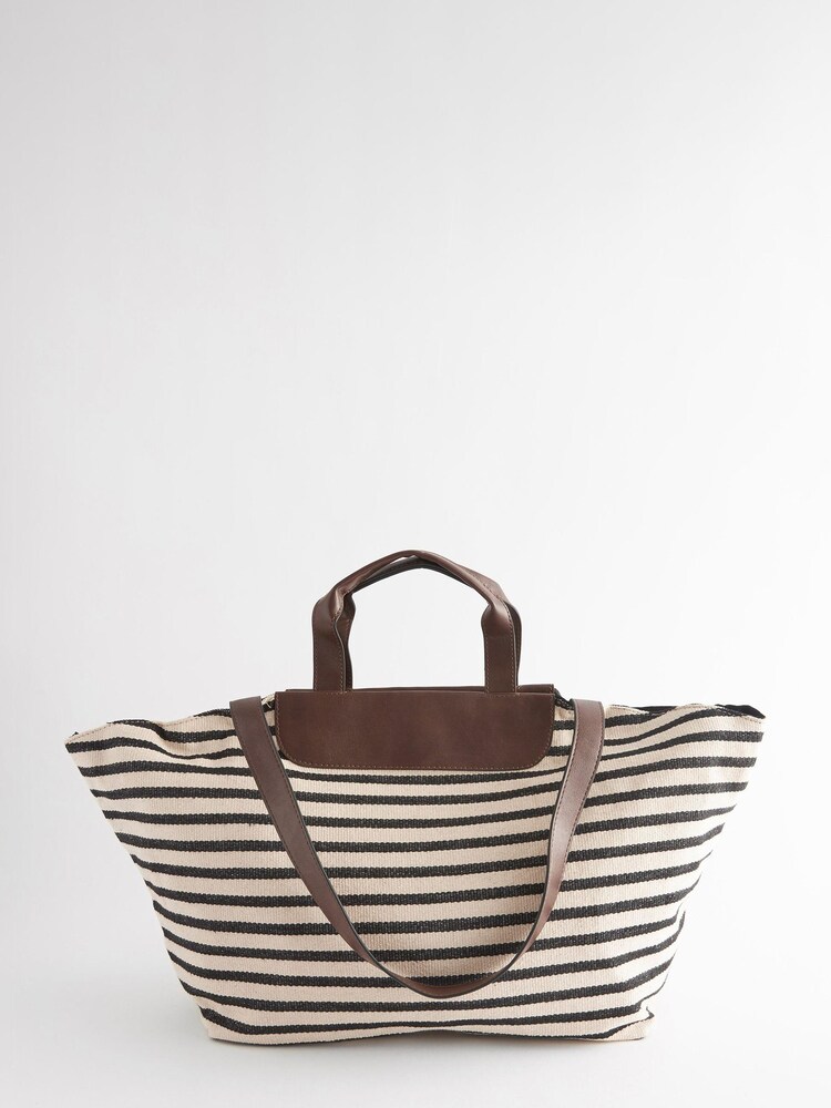 Natural Nautical Stripe Large Holdall Bag - Image 6 of 10