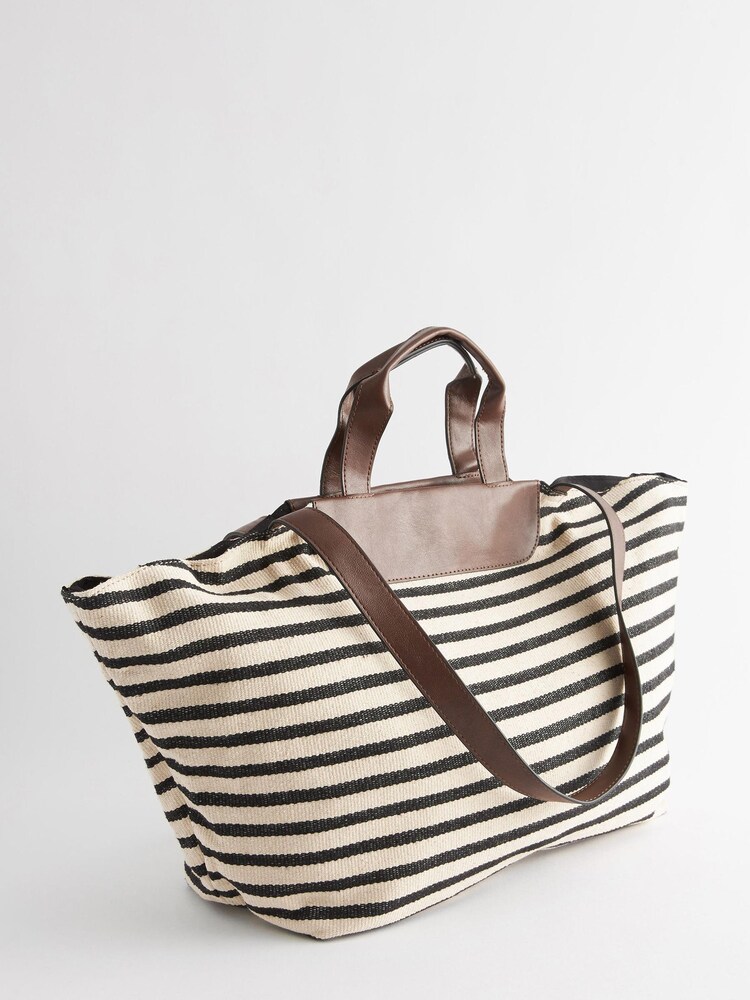 Natural Nautical Stripe Large Holdall Bag - Image 7 of 10