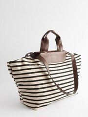 Natural Nautical Stripe Large Holdall Bag - Image 8 of 10