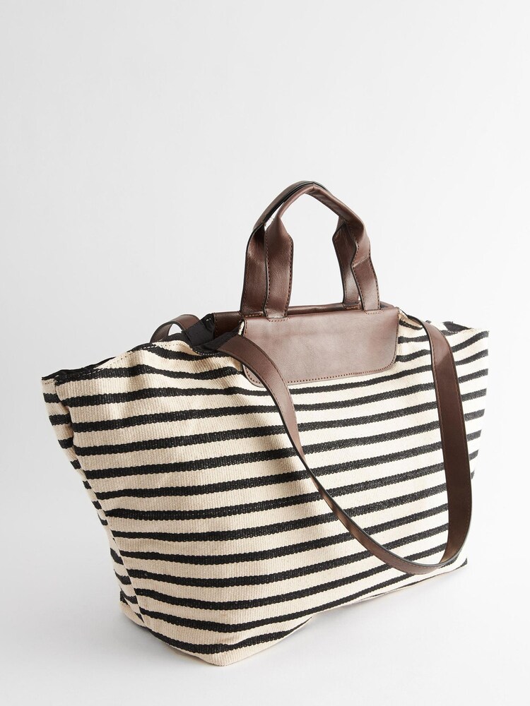 Natural Nautical Stripe Large Holdall Bag - Image 8 of 10