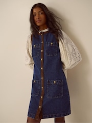 Monsoon Hanna Denim Mini Shift Dress - სურათი 3 4-დან