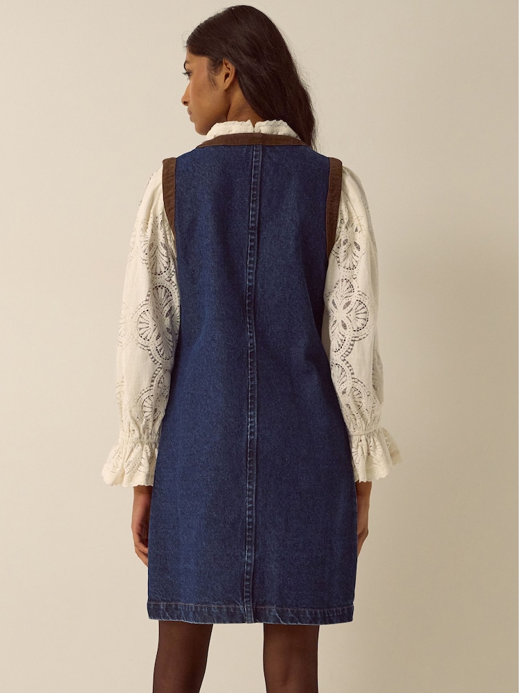 Monsoon Hanna Denim Mini Shift Dress - სურათი 4 4-დან