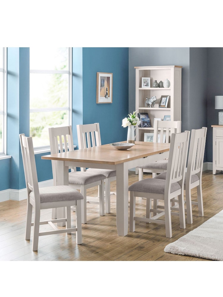 Julian Bowen Grey Richmond Dining Table And 6 Chairs Set - Image 1 of 7