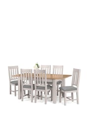 Julian Bowen Grey Richmond Dining Table And 6 Chairs Set - Image 3 of 7