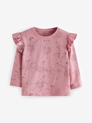 Purple Long Sleeve Frill Tops 4 Pack (3mths-7yrs) - Image 3 of 7