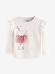 Purple Long Sleeve Frill Tops 4 Pack (3mths-7yrs) - Image 5 of 7