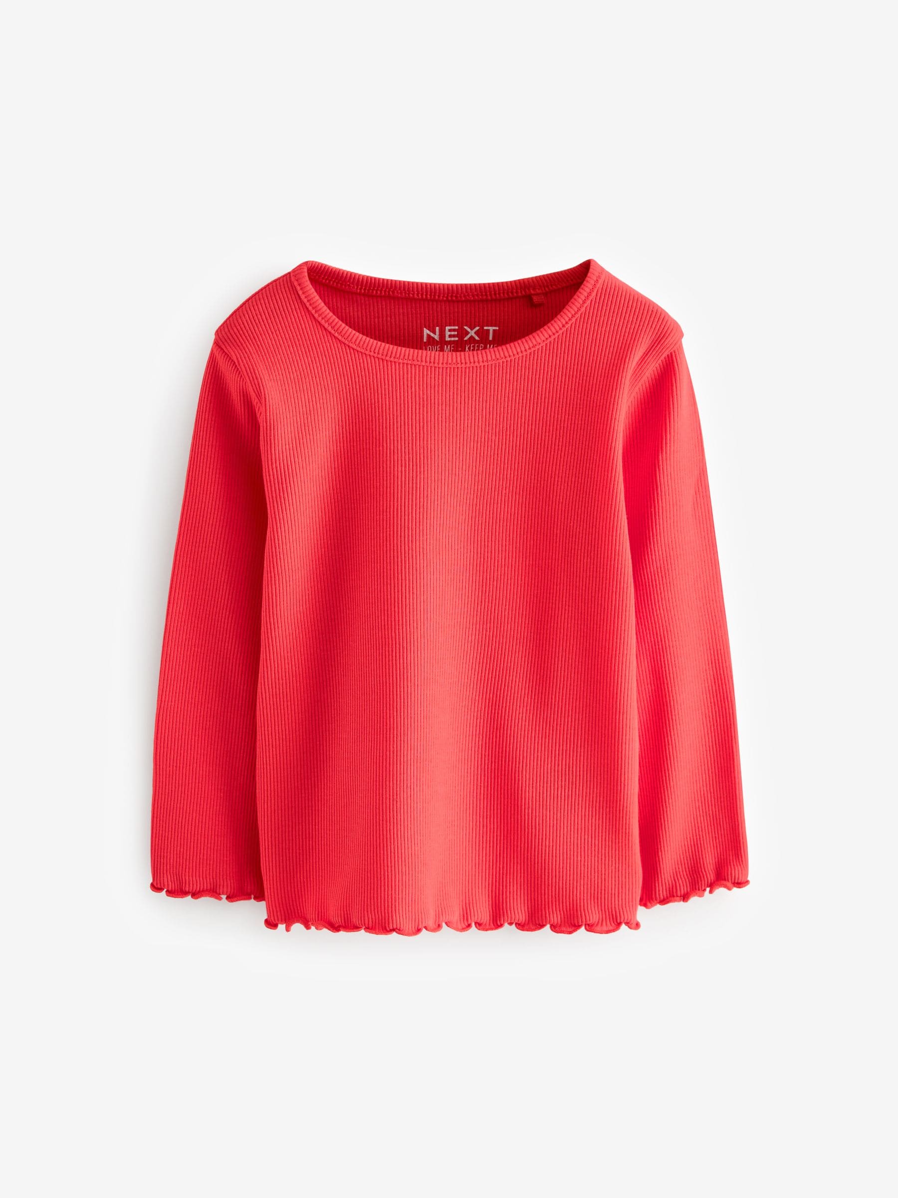 Buy Navy Ribbed Long Sleeve Tops 5 Pack (3mths-7yrs) from