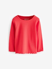 Navy Ribbed Long Sleeve Tops 5 Pack (3mths-7yrs) - Image 3 of 8