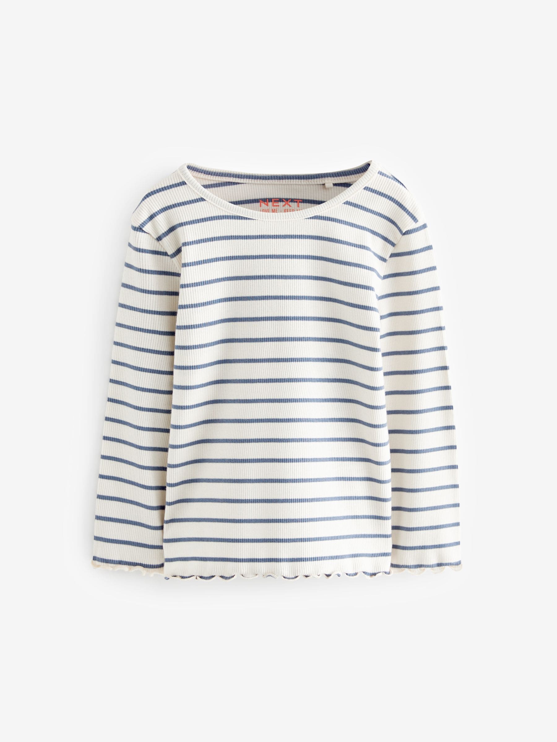 【ご予約品】 - ネイビー Next：日本 リブ編みの長袖トップス パック(3ヶ月 5 トップス