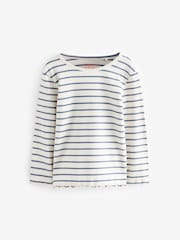 Navy Ribbed Long Sleeve Tops 5 Pack (3mths-7yrs) - Image 6 of 8