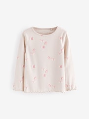 Pink Ribbed Long Sleeve Tops 5 Pack (3mths-7yrs) - Image 2 of 8