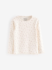 Pink Ribbed Long Sleeve Tops 5 Pack (3mths-7yrs) - Image 5 of 8