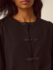 Monsoon Chocolate Brown Faye Button Cardigan - Image 3 of 4