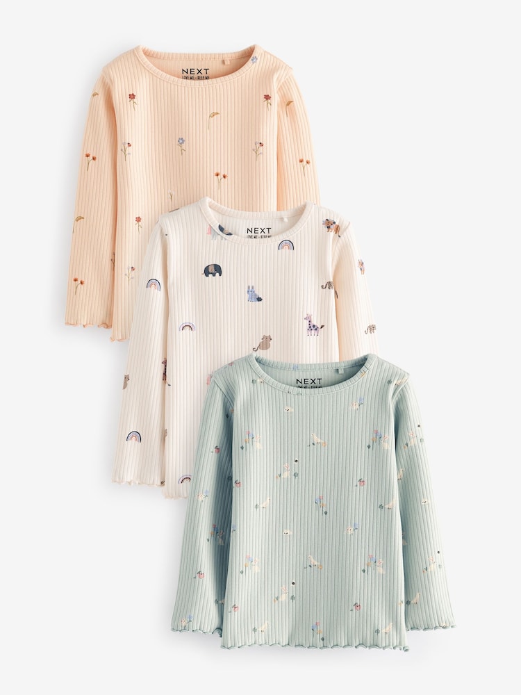 Yellow Long Sleeve Tops 3 Pack (3mths-7yrs) - Image 1 of 6