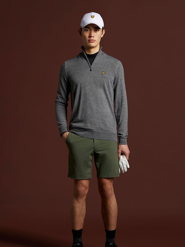 Lyle & Scott Grey Golf Quarter Zip Pullover Jumper - Image 3 of 9
