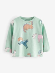 Blue 100% Cotton Long Sleeve T-Shirts 4 Pack (3mths-7yrs) - Image 5 of 7