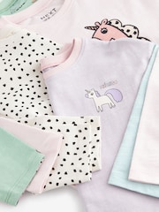 Blue 100% Cotton Long Sleeve T-Shirts 4 Pack (3mths-7yrs) - Image 7 of 7
