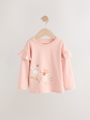 وردي - Long Sleeve Frill Tops 4 Pack (3mths-7yrs) - صورة 2 من 7
