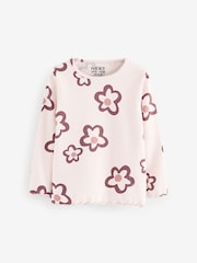 Neutral 100% Cotton Long Sleeve T-Shirts 4 Pack (3mths-7yrs) - Image 4 of 7