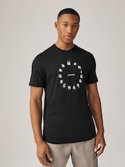 Armani Exchange Circle Logo Black T-Shirt - Image 1 of 4