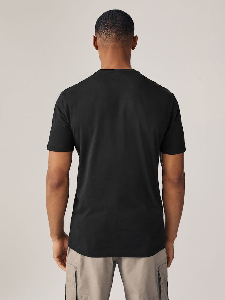 Armani Exchange Circle Logo Black T-Shirt - Image 2 of 4