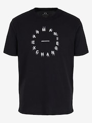 Armani Exchange Circle Logo Black T-Shirt - Image 4 of 4