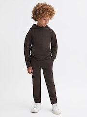 Reiss Chocolate Ali Junior Garment Dye Jersey Joggers - Image 1 of 6
