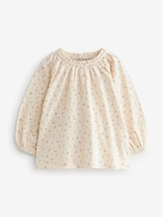 Cream 100% Cotton Long Sleeve Top 3 Pack (3mths-7yrs) - Image 4 of 6