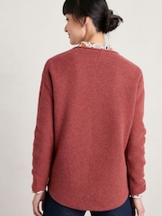 Seasalt Cornwall Pink Fruity Wool Jumper - Image 2 of 5