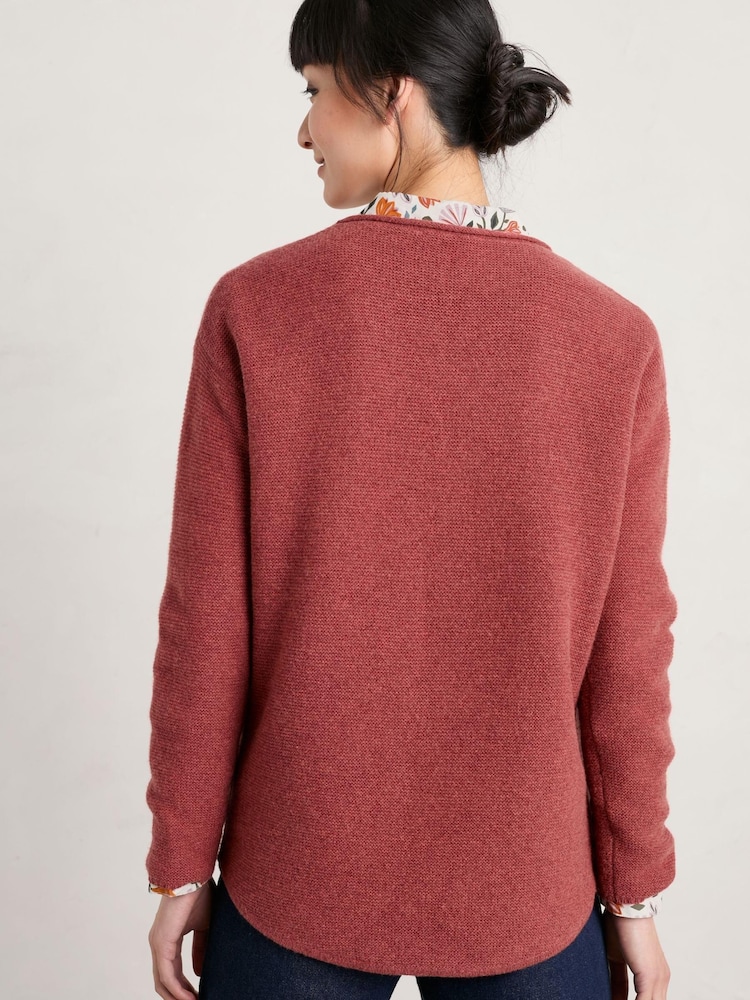 Seasalt Cornwall Pink Fruity Wool Jumper - Image 2 of 5