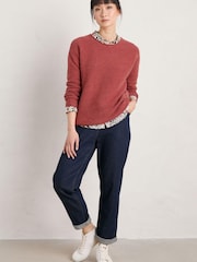 Seasalt Cornwall Pink Fruity Wool Jumper - Image 3 of 5
