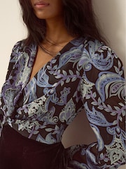 Monsoon Claudia Floral Devoré Midi Dress - Image 3 of 5