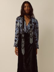 Monsoon Claudia Floral Devoré Midi Dress - Image 5 of 5