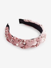 Pink Pearl Padded Headband - Image 4 of 4