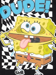 Vanilla Underground Black Boys SpongeBob Square Pants 100% Cotton T-Shirt - Image 4 of 5