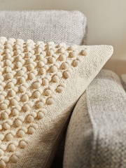 Natural 43 x 43cm Hemmingway Textured Bobble Cushion - Image 2 of 5
