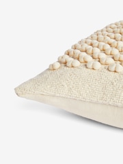 Natural 43 x 43cm Hemmingway Textured Bobble Cushion - Image 5 of 5
