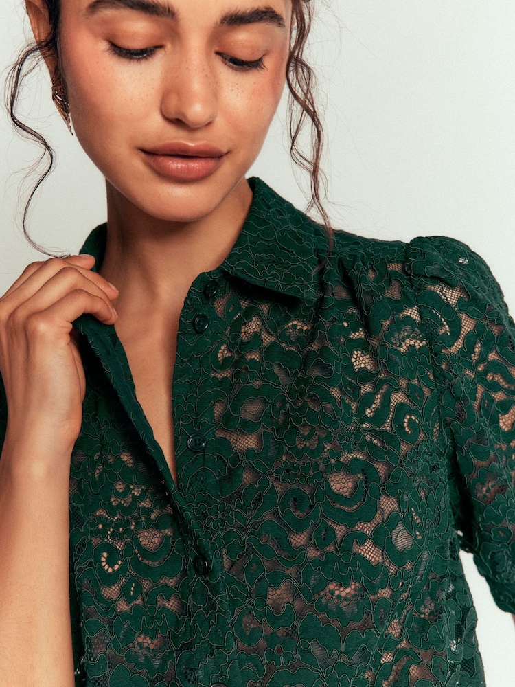 Boden Penelope Lace Shirt - Imagem 2 de 5