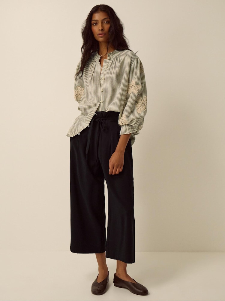 Monsoon Black Carla Culotte Trousers - Image 2 of 4 Monsoon Black Carla Culotte Trousers - Image 2 of 4