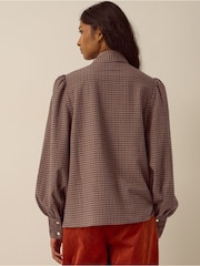 Monsoon Myla Tie Neck Gingham Top - Slika 4 iz 4