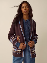 Monsoon Brown Harper Horse Cardigan - Image 1 of 4