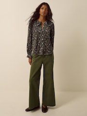 Monsoon Green Carly Floral Velvet Shirt - Image 5 of 5