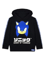 Vanilla Underground Black Boys Sonic The Hedgehog Sonic Japanese Gamer 100% Cotton Hoodie - Image 1 of 5