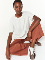 Ivory Short Sleeve Crew Neck Top - Image 2 of 6
