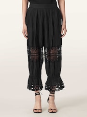 AllSaints Black Solene Trousers - Image 1 of 6