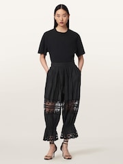 AllSaints Black Solene Trousers - Image 2 of 6