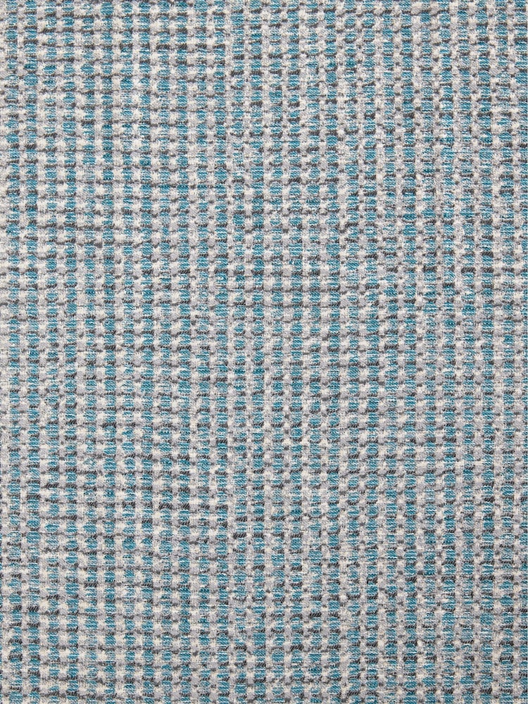 Teal Blue Next Mini Circle Geometric Jacquard Eyelet Lined Curtains - Image 4 of 4