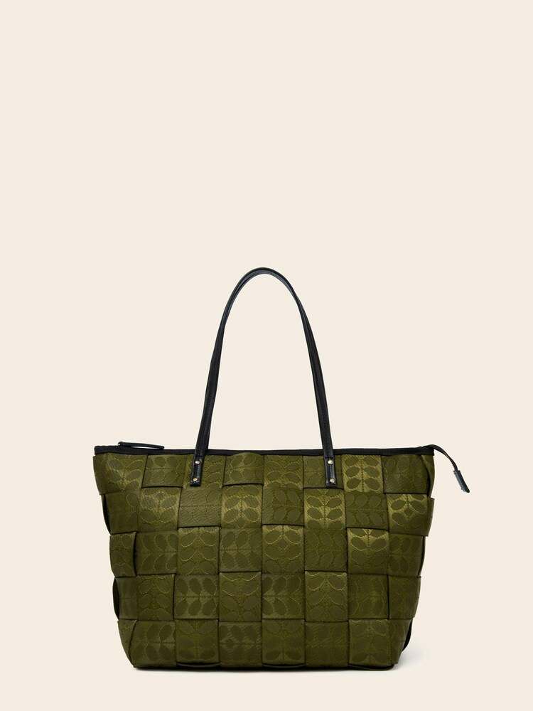 Orla Kiely Chrissy Green 100% Cotton Tote Bag - Image 2 of 4