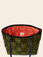 Orla Kiely Chrissy Green 100% Cotton Tote Bag - Image 4 of 4