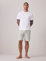 Stone/Orange 100% Cotton Lightweight Joggers Shorts 2 Pack - Image 4 of 14